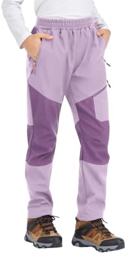 Kids Winter Pants Boys Snow Trousers Waterproof Fleece Lined
