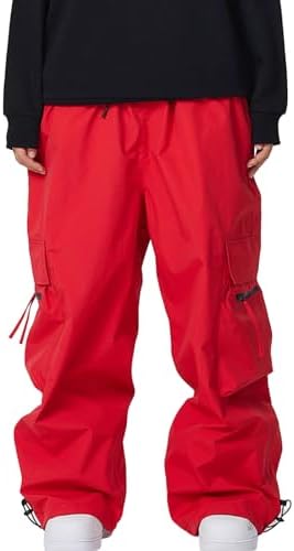 Mens Baggy Cargo Ski Pants Super Baggy Snowboard Snow Pant Women Insulated Loose Pant Sports Waterproof