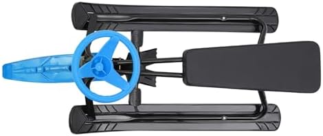 Snow Sled, Modern Metal Snow Racer Sled with Steering Wheel and 18" Length Seat, Free Standing Ski Sled Slider Board Heavy Duty Sled for Skiing, Ice Sand Skating Load 220.5lb