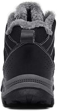 TSIODFO Men's Waterproof Snow Boots Leather Hiking Boot