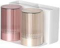 Toothbrush Rack 2PCS Wall Mounted Toothbrush Holder Storage Rack with Mouthwash Cup Automatic Toothpaste Dispenser Squeeze Kit Bathroom Toothbrush Holder(C)
