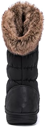 GLOBALWIN Women's Snow Boots Waterproof Mid-Calf Winter Boots with Thermal Fleece Lining, Insulated Cold Weather Protection, and Non-Slip Sole for Snowy Commutes
