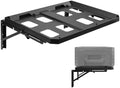 Wall Mounted Folding Shelf Storage Compatible with ToughBuilt StackTech System, Carbon Steel Heavy-Duty Garage Organizer Shelf Rack for Workshop Tool Storage
