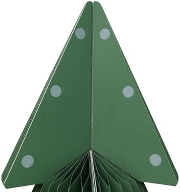 70" Grey Green Paper Christmas Tree – Giant Honeycomb & Cardboard Style 3D Foldable Holiday Decoration, Classic Evergreen Centerpiece, Reusable Eco-Friendly Décor
