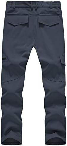 TBMPOY Men's Snow Ski Fleece Lined Hiking Pants Waterproof Winter Snowboard Warm Outdoor Insulated Pants Windproof