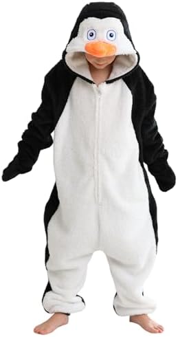 Animal Onesie Pajamas for Kids, Soft Flannel Halloween Cosplay Costume for Boys Girls