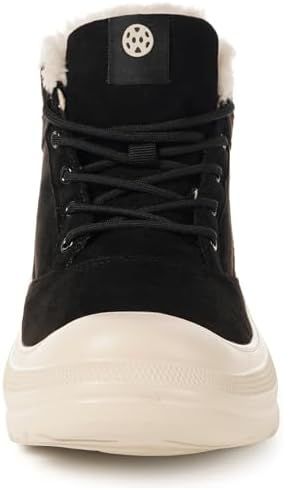 Eagsouni Womens Snow Boots Suede Leather Winter Shoes