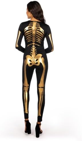 Tipsy Elves Sexy Halloween Skeleton Bodysuit for Women - One Piece Costume