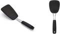 OXO Good Grips Large Silicone Flexible Turner & 65191 Good Grips Nylon Flexible Turner, Black