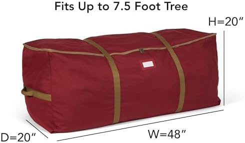 Covermates Christmas Tree Cinch Bag, Fits 6-7.5 ft Trees, Red