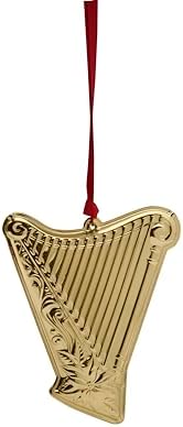 Wallace Gold-Plated Harp Instrument Ornament 3rd Edition - Annual Collectible Holiday Tree Decoration, Handcrafted in USA, Comes in Gift Box with Velvet Pouch and Ribbon