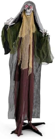 6.1Ft Halloween Decorations Outdoor Animatronic, Life Size Skeletons Ghost
