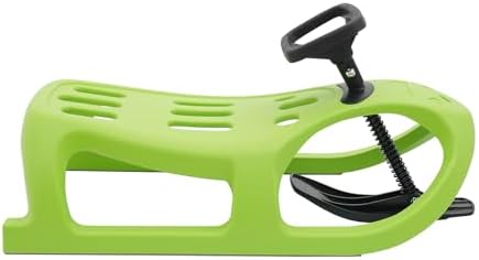 Snow Sled for Kids, Winter Snow Sled, Single Rider Winter Sleigh Ski Sled Slider Board Toboggan for Toddlers & Kids, Winter Fun for Little Ones（Green）