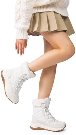 DREAM PAIRS Women's Mid Calf Warm Winter Snow Boots