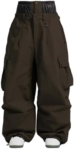 GSOU SNOW Women Men Baggy Snowboard Pants Ski Snow Pants Waterproof