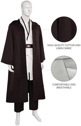 Laku Tunic Costume Men's Hooded Robe Full Set Halloween Cosplay Cloak Set