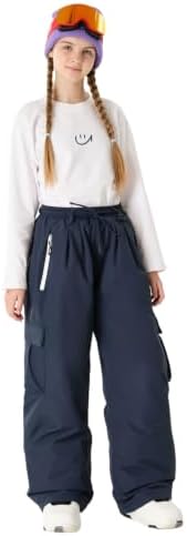 GSOU SNOW Kids Snow Pants Girls Boys Baggy Snowboard Pants Insulated