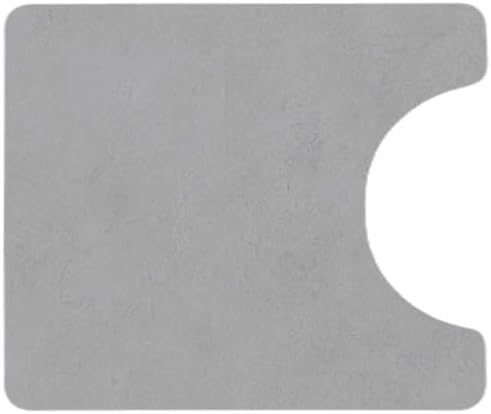 TYUU Toilet Rug, Thin Toilet Rugs U Shaped Washable Non Slip Absorbent Quick Dry Low Pile Toilet Mat, 20"x24" U Shape Light Grey