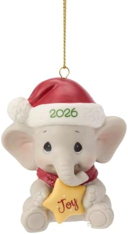 Precious Moments 2026 Elephant Christmas Porcelain Keepsake Ornament 261009