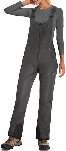 DAFENGEA Women's Ski Snow Bibs Adjustable Straps Overalls