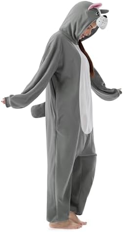 Spooktacular Creations Halloween Dalmatian Dragon Cow Costume, Animal Costume Hooded Jumpsuit for Halloween Cosplay Party