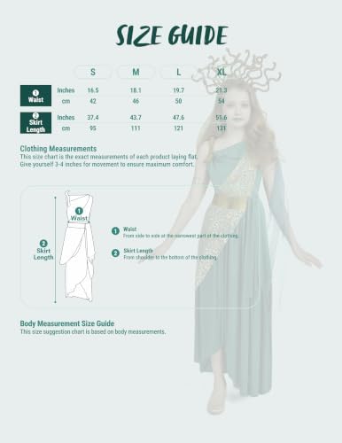 Spooktacular Creations Girls Medusa Costume, Child Green Medusa Dress with Headpiece Armlet for Kids Halloween Role Play