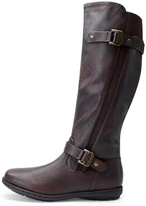 DREAM PAIRS Women's Faux Fur-Lined Knee High Winter Boots Fall Tall Boots