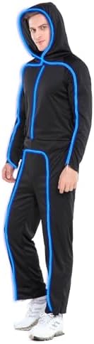 HSCTEK Light Up Adult Stick Figure Costume, Led Halloween Cosplay Men Women