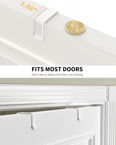 Moforoco White Narrow 9-Tier Over The Door Pantry Organizer, Pantry Organization and Storage, Metal Hanging Basket Wall Spice Rack Seasoning Shelves, 12.2"