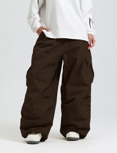 GSOU SNOW Women Men Baggy Snowboard Pants Ski Snow Pants Waterproof