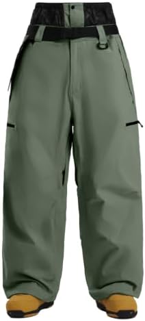 GSOU SNOW Mens Snow Ski Pants Baggy Womens Snowboard Pants Waterproof