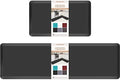 HappyTrends Kitchen Mat,17.3"x28"+17.3"x60" Black, Cushioned Comfort