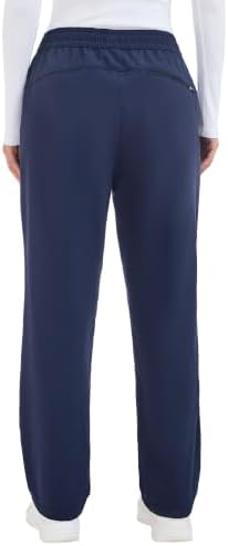 Women's Fleece Lined Snow Pants Water Resistant Insulated Ski Pants with 4 Zipper Pockets for Hiking Winter Outdoor