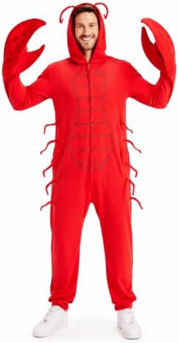 Tipsy Elves Men's Halloween Costume - Funny Halloween Sea Creature Jumpsuit for Adults