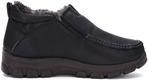 COSIDRAM Mens Shoes Winter Snow Boots Slip On Warm Cotton Padded Loafers