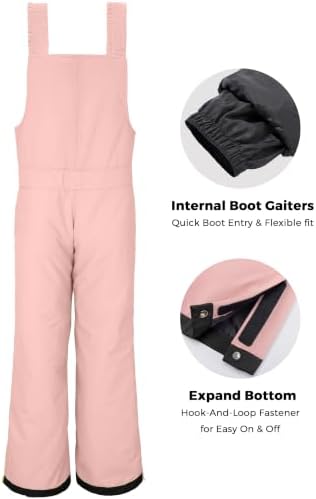 Wantdo Kids Snow Pants Boys & Girls Waterproof Insulated Ski Bib Overalls