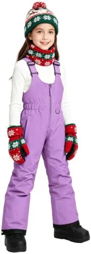 wantdo Girls Ski Pants Winter Snow Bibs Kids Insulated Snowboarding Overall