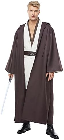 Cosplaysky Men's Tunic Cosplay Costume Halloween Robe Hooded Uniform