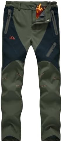YSENTO Women's Hiking Pants Fleece Lined Winter Waterproof Insulated Snow Ski Work