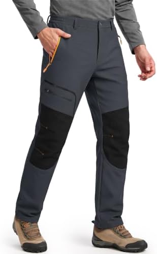 TACVASEN Men's Snow Ski Pants Winter Fleece Lined Water Resistant Insulated