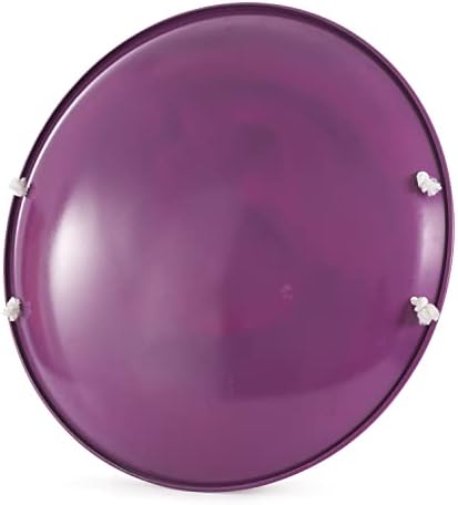 Slippery Racer ProDisc 26 Inch Heavy Duty Aluminum Iron Alloy Metal Kids Winter Saucer Snow Sled with Dual Riveted Soft Grip Rope Handles, Purple