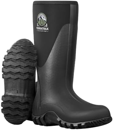 Men's Waterproof Rubber Mud Boots, 6mm Neoprene
