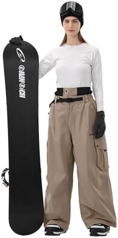 Mens Womens Snowbaord Pants 3L Baggy Snow Ski Pants