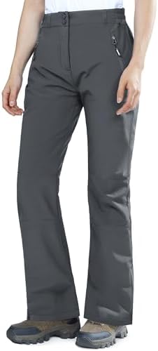 Outdoor Ventures Fleece Lined Waterproof Pants Women Ski Snow Hiking Warm