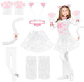Haull 7 Pcs Halloween Cat Costume Accessories Girl Kid