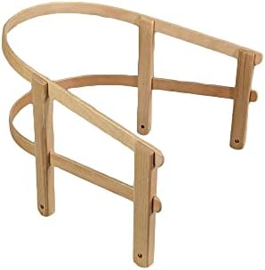 Vispronet Decorative Wooden Sled with Round Horns – Solid Wood Seat with Backrest and Water-Based Protective Lacquer – Frame Made from Laminated Beech Wood – Holds Up to 165lbs
