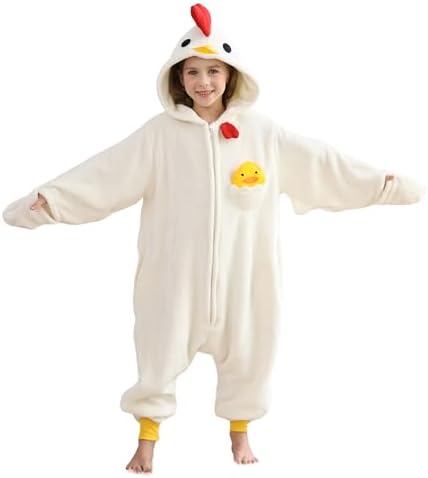 SimZoo Kids Animal Onesie Pajamas Halloween Costumes Cosplay 4-13Y