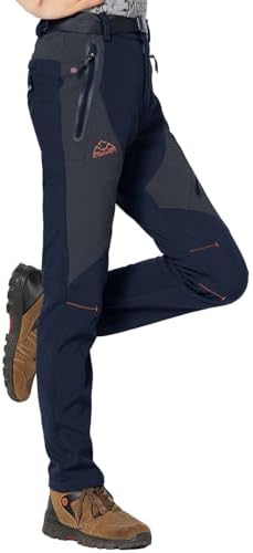 Rdruko Women's Snow Pants Waterproof Insulated Fleece Thermal Ski Hiking Snowboard Pants