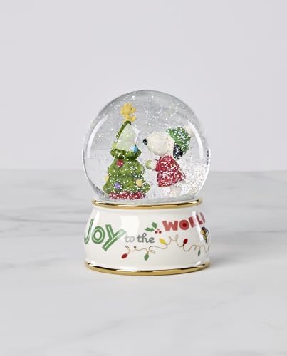 Lenox Peanuts Snoopy Christmas Snow Globe