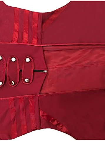 AI'MOURI Gothic Tailcoat Halloween Costumes for Women, Medieval Irregular Hem Steampunk Corset Victorian Tailcoat Jacket